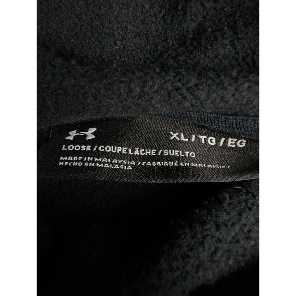 Under Armour Gold Spell Out Hoodie Women's Size XL Black Loose Fit - Picture 4 of 9